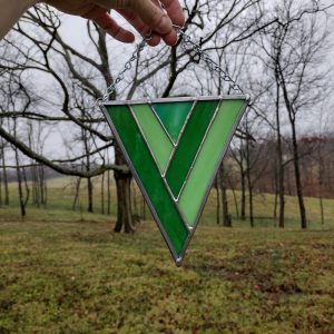 Art Deco Green Triangle