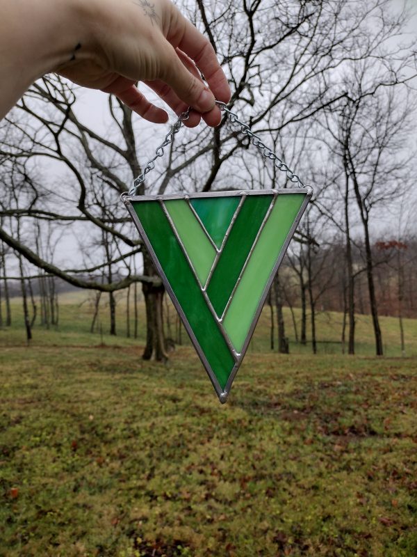 Art Deco Green Triangle