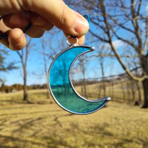 Crescent Moon Small (Transparent Blue)