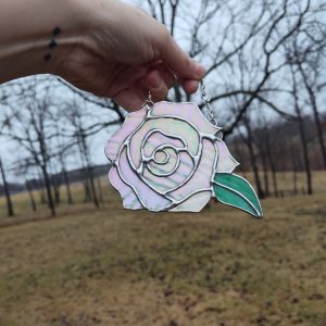 Iridescent White Rose