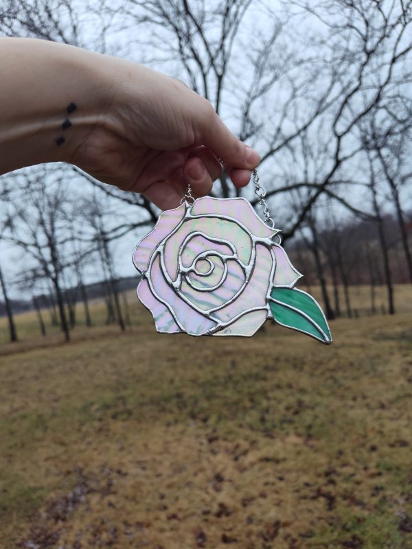 Iridescent White Rose