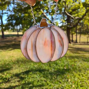 Large Orange White Pumpkin