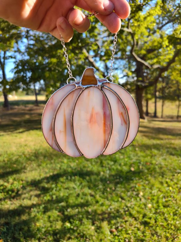 Large Orange White Pumpkin