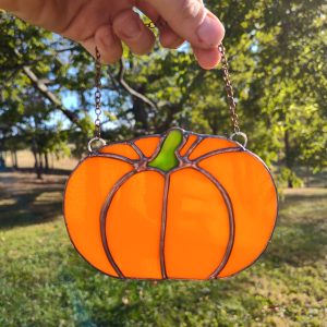 Large Squashed Orange Pumpkin