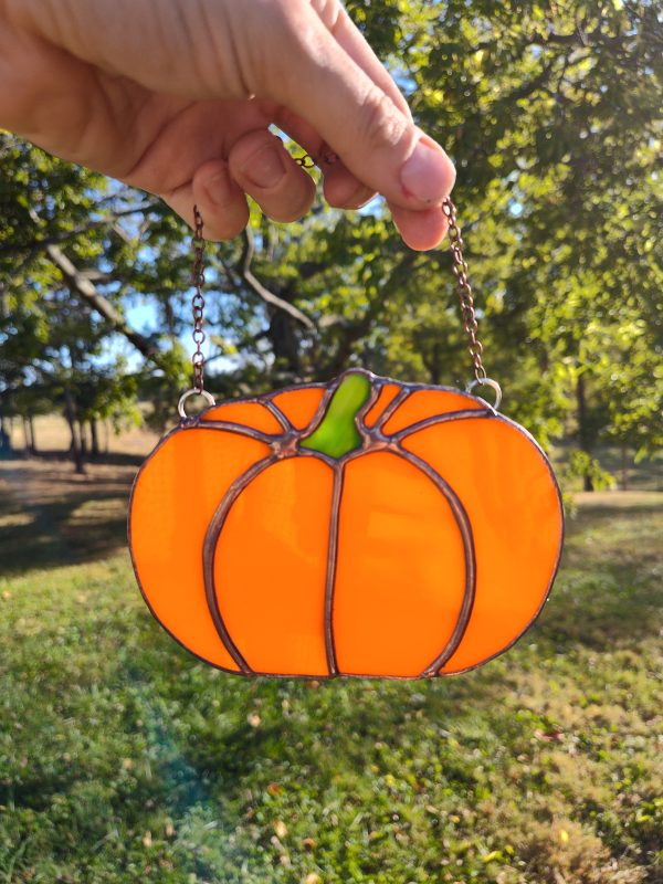 Large Squashed Orange Pumpkin