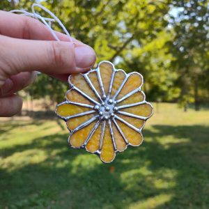 Orange Textured Car Flower