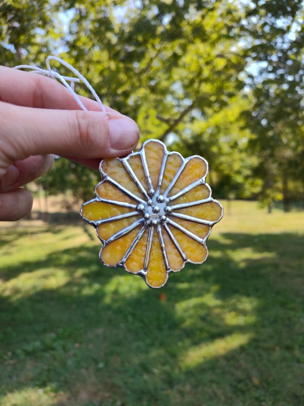 Orange Textured Car Flower