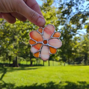 Orange and White Car Flower