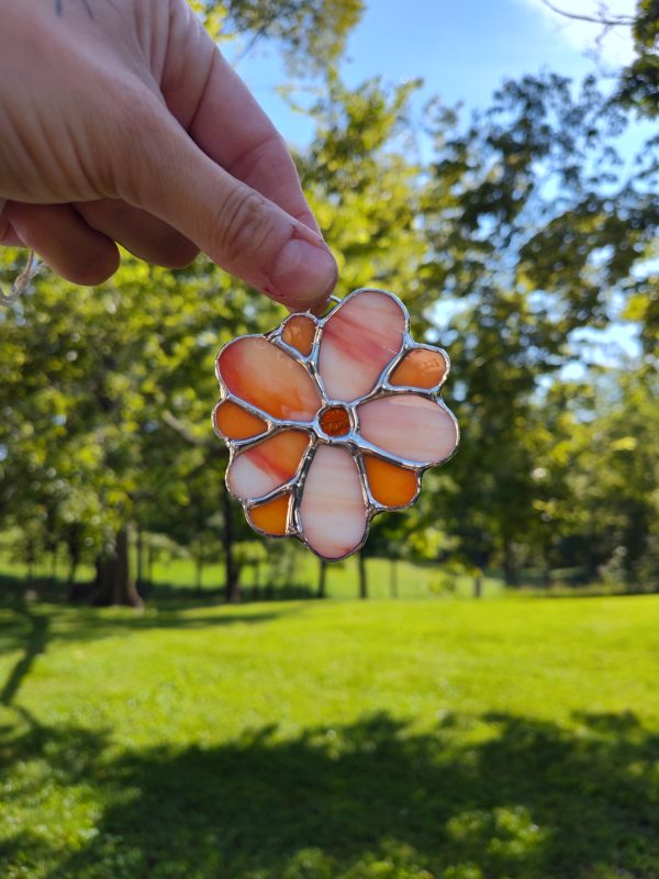 Orange and White Car Flower