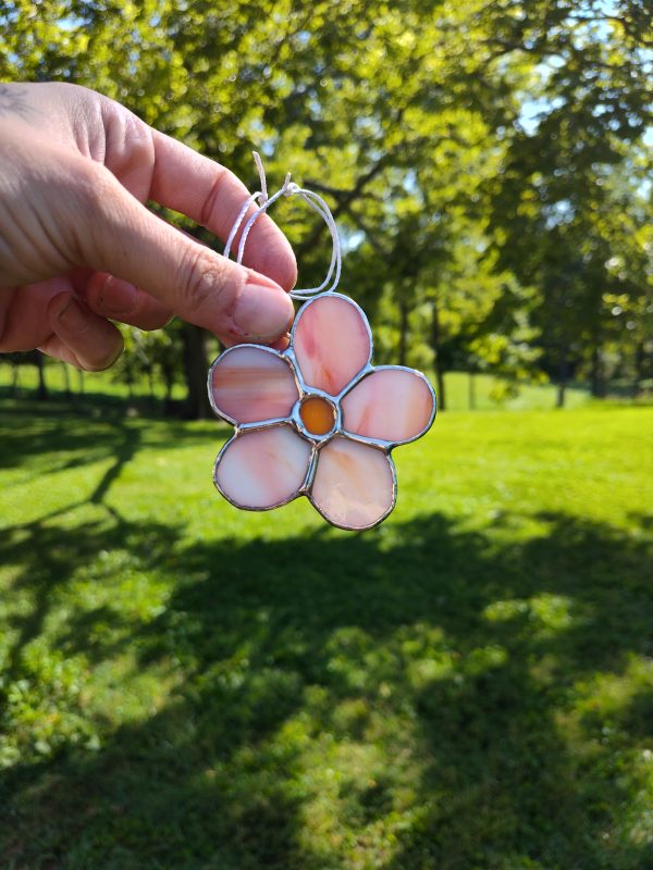 Orange and White Wispy Car Flower