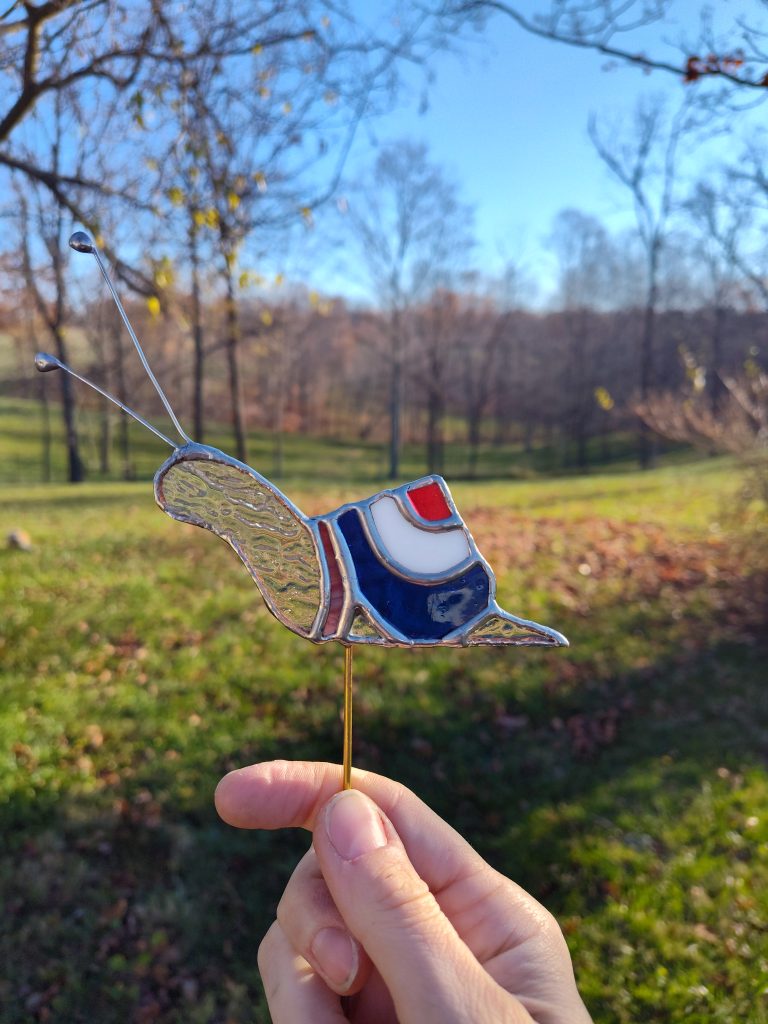 Plant Stake Fourth of July Snail