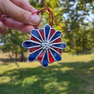 Red and Blue Car Flower