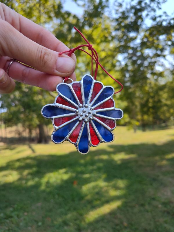 Red and Blue Car Flower