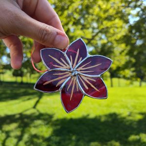 Red and Gold Painted Flower