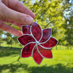 Red Painted Car Flower