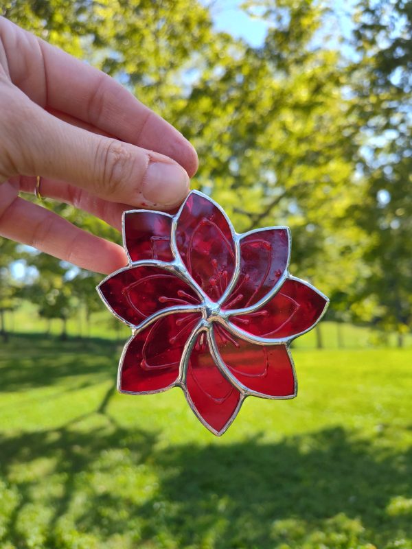 Red Painted Car Flower