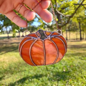 Small Squashed Orange Pumpkin