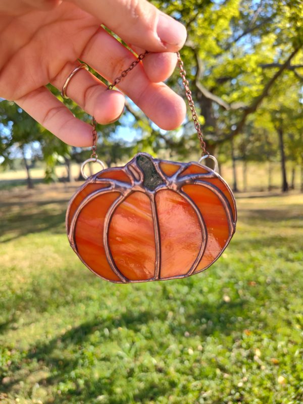 Small Squashed Orange Pumpkin