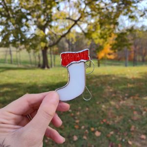 Red Textured Stocking Ornament