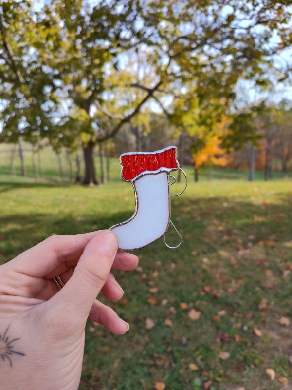 Red Textured Stocking Ornament