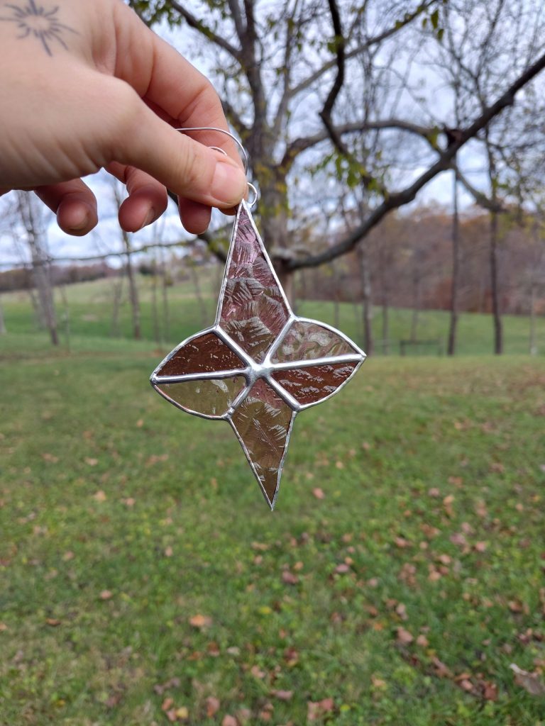 vintage Pink Geometric Ornament