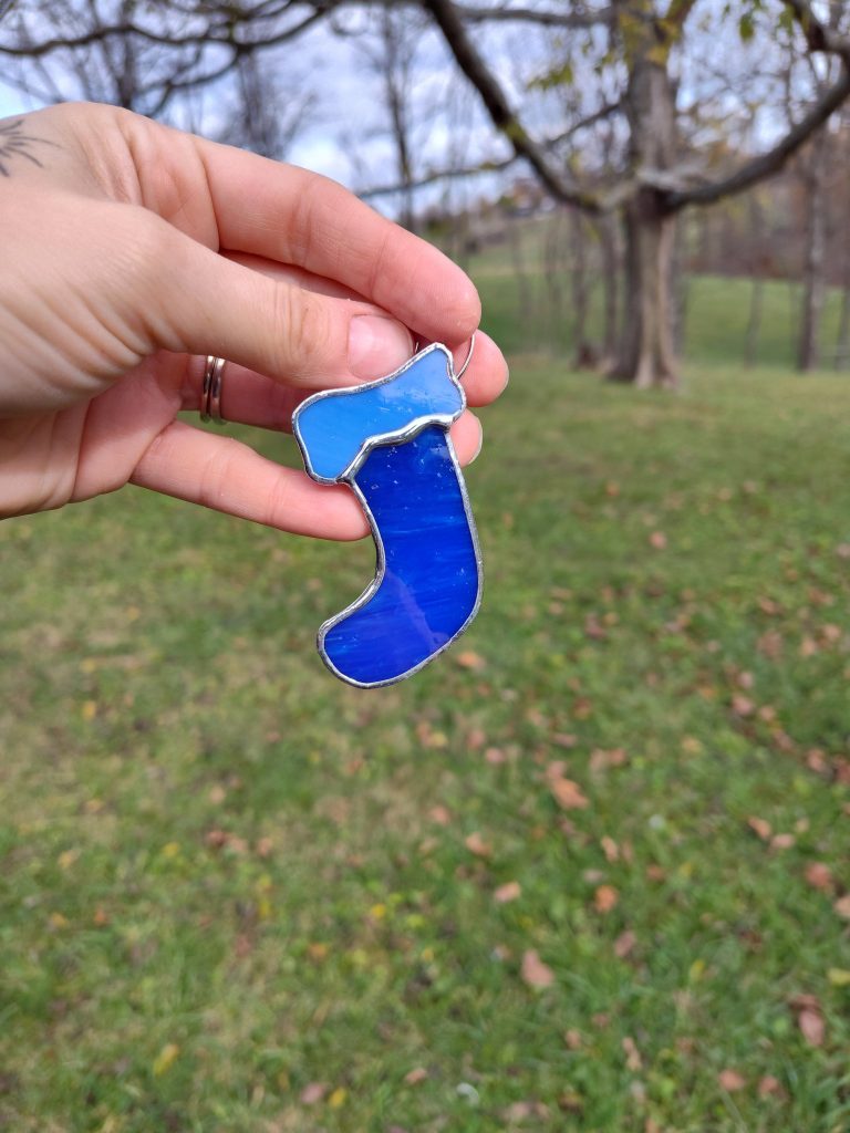 Blue Opaque Stocking