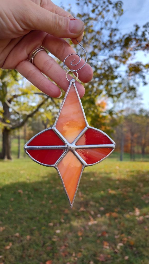 Red and Orange Geometric Ornament