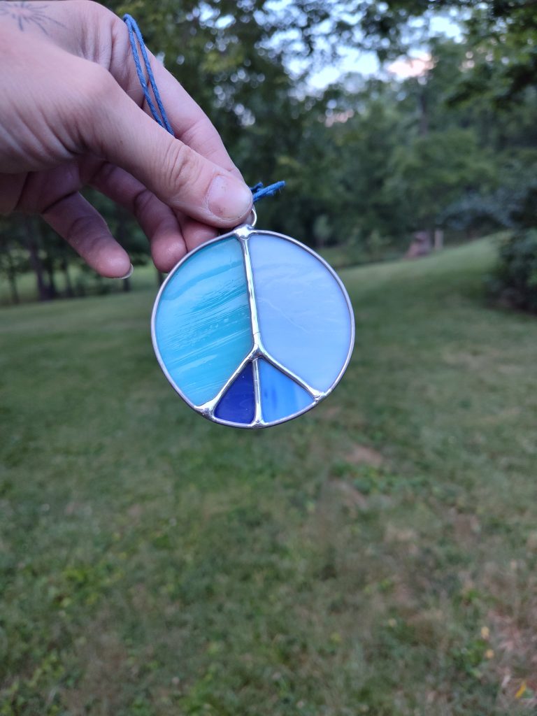 Blue Peace Sign