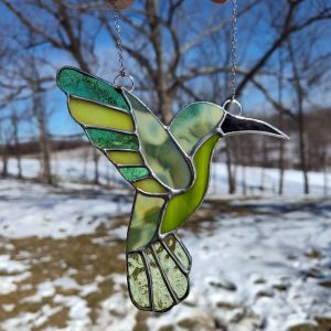 Iridescent Green Hummingbird