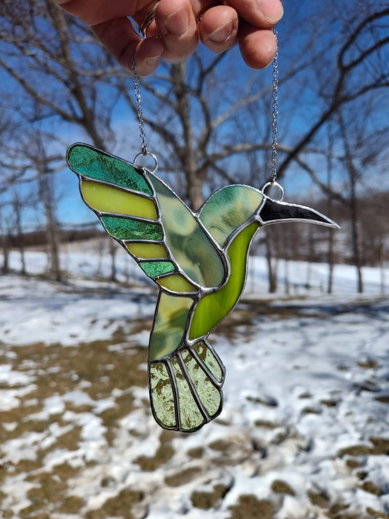 Iridescent Green Hummingbird